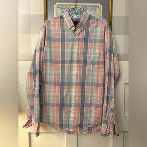 J.‎ Crew Men's Pastel Plaid Button Down Shirt Size Large